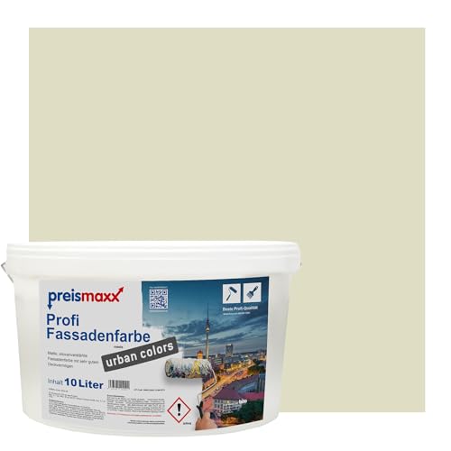 Preismaxx Profi Fassadenfarbe urban colors, bunte Außenfarbe, grün, mauvegrün, mauve green 10L, matte, wasserabweisende Aussen-Dispersion, hohe Wasserdampfdurchlässigkeit Preismaxx Profi Fassadenfarbe urban colors, bunte Außenfarbe, grün, mauvegrün, mauve green 10L, matte, wasserabweisende Aussen-Dispersion, hohe Wasserdampfdurchlässigkeit von Preismaxx