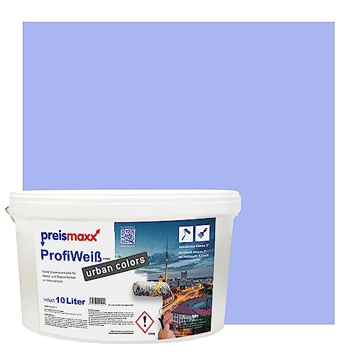 Preismaxx Profiweiß urban colors, bunte Wandfarbe, lila, blaulila, blue-purple 10L, Innenfarbe, hohe Deckkraft Klasse 2, matt von Preismaxx