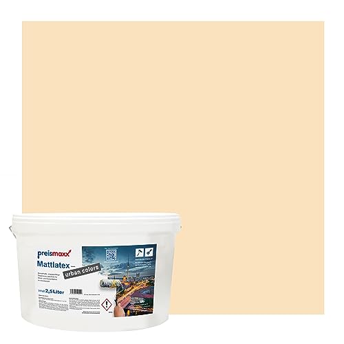preismaxx Mattlatex urban colors, bunte Wandfarbe, beige, biscuitbeige, biscuit 10L von Preismaxx