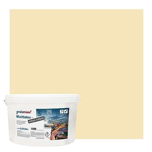 Preismaxx Mattlatex urban colors, bunte Wandfarbe, beige, champagner, champagne 10L von Preismaxx