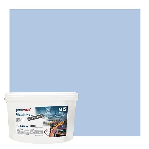 Preismaxx Mattlatex urban colors, bunte Wandfarbe, blau, denim 2,5L von Preismaxx