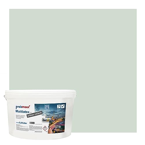 Preismaxx Mattlatex urban colors, bunte Wandfarbe, grün, salbeigrün, sage green 2,5L von Preismaxx