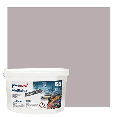 Preismaxx Mattlatex urban colors, bunte Wandfarbe, lila, mauve 5L von Preismaxx