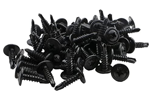Blechschrauben Bohrschrauben Kreuzschlitz selbstschneidend schwarz (4,2 x 16 mm, 100) von Preisschmiede