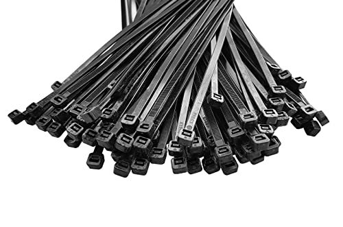 Kabelbinder schwarz Industriequalität UV-beständig 100 Stück (282 x 4,8 mm) von Preisschmiede