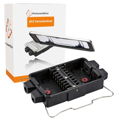 Preiswert&Gut Abzweigdose wasserdicht 8-polig 17,1x9,3x3,3cm – Verteilerdose außen mit Dichtung Kabeleingang Ø 1cm – Klemmdose Verbindungskasten PA/PVC/Alu – Sicherungskasten Kfz Preiswert&Gut Abzweigdose wasserdicht 8-polig 17,1x9,3x3,3cm – Verteilerdose außen mit Dichtung Kabeleingang Ø 1cm – Klemmdose Verbindungskasten PA/PVC/Alu – Sicherungskasten Kfz von Preiswert & Gut