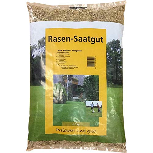 Preiswert und gut Berliner Tiergarten 1 kg Rasensamen SUN Rasensaatgut von Preiswert und gut