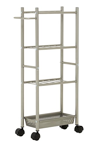 4 Tier Trolley, mit Korb, Brush Nickel von Premier Housewares