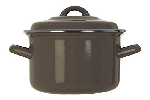 Premier Housewares 0104573 Porter Auflaufform mit Deckel, Carbon Steel, Grey von Premier