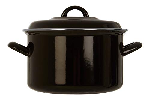 Premier Housewares 0104580 Porter Auflaufform mit Deckel, Carbon Steel, Black von Premier