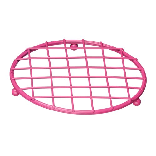 Premier Housewares Trivet, Powder Coated Metal, Rosa, H2 x W21 x D21cm von Premier