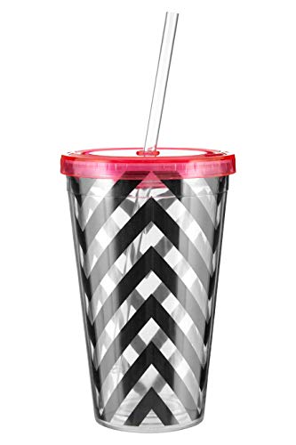 Premier Housewares 1405172 Mimo Chevron Drink Cup-450ml, vas Kunststoff - Acrylnitril-Styrol, PVC von Premier