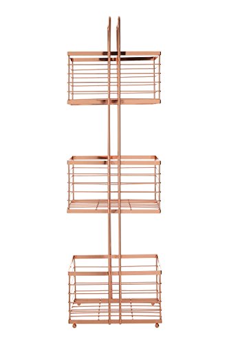 Premier Housewares 3-Tier-Aufbewahrung Caddy, Rose Gold, 16 x 22 x 73 cm, Eisendraht, 16x22x73 von Premier