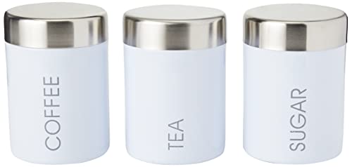 Premier Housewares Liberty Tea-, Kaffee- und Zuckerdosen, inkrementelle Höhen, Stufenhöhen — 3er-Set, hellblau von Premier