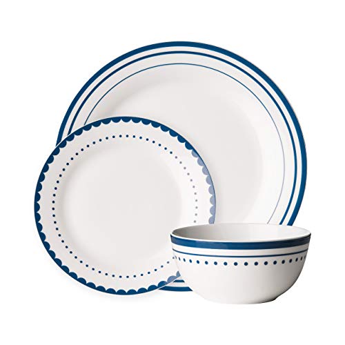 Premier Housewares Avie 12pc Saturn Tafelgeschirr (Mob), Blue, Porcelain von Premier