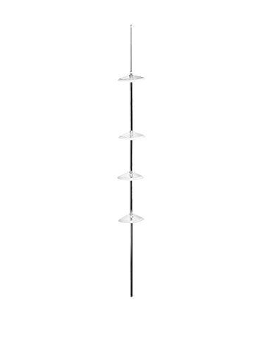 Premier Housewares Badezimmer-Eckregal mit 4 Ablagen, 260 x 19 x 19 cm, Weiß von Premier