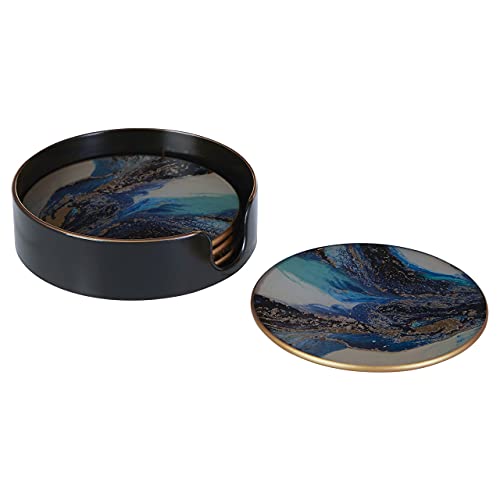 Premier Housewares Celina Set of 4 Turquoise Coasters von Premier Housewares