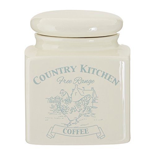 Premier Housewares Country Kitchen E125 Aufbewahrungsdose, Cremefarben Kaffee beige, Dolomit, Sahne, 11x11x12 von Premier