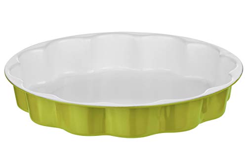 Premier Housewares Ecocook Lime grün Flan Gericht, Kohlenstoffstahl, keramische Beschichtung, 29x29x5 von Premier