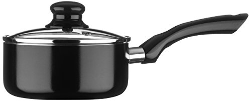 Premier Housewares Ecocook Stieltopf, Aluminium/Keramik, Schwarz/Weiß, 16x33x7 von Premier