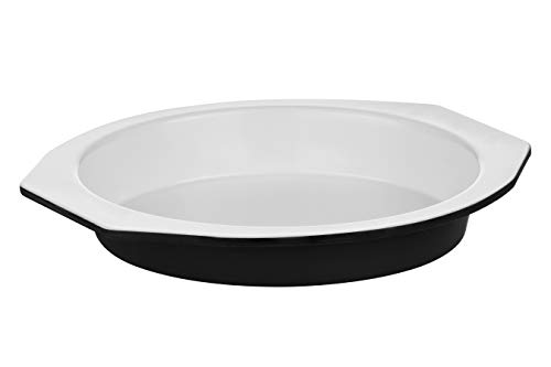 Premier Housewares Ecocook schwarz Kuchenform mit Griffen, Kohlenstoffstahl, keramische Beschichtung, 27x29x4 von Premier