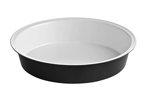 Premier Housewares Ecocook schwarz Runde Kuchenform, Kohlenstoffstahl, keramische Beschichtung, 26x26x5 von Premier