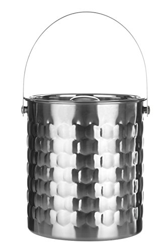 Premier Housewares Honey Bee Ice Bucket, Stainless Steel, Silver, 16 x 16 x 17 cm von Premier