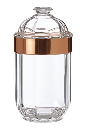 Premier Housewares Kanister transparent Acryl roségold 10 x 10 x 18 cm von Premier