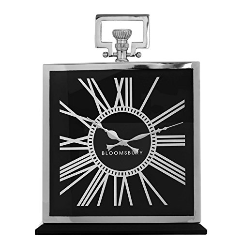 Premier Housewares Kensington Wanduhr, Metall, Schwarz, 33 x 8 x 42 cm von Premier