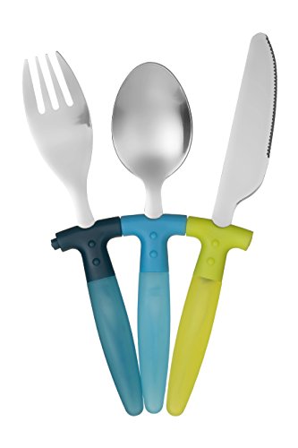 Premier Housewares Kinderbesteck, Edelstahl, Kunststoff, 3er-Set von Premier
