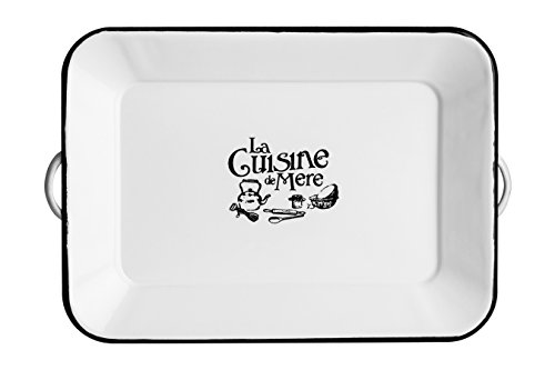 Premier Housewares La Cuisine De nur Tablett – Weiß, Enamel, 26x36x3 von Premier