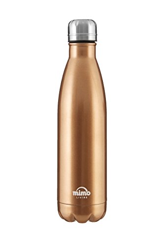 Premier Housewares MIMO Vakuum Flasche Fläschchen 350 ml, Edelstahl, 7 x 7 x 28 cm, Edelstahl Silikon Polypropylen, Gold-metallic, 500 ml Premier Housewares MIMO Vakuum Flasche Fläschchen 350 ml, Edelstahl, 7 x 7 x 28 cm, Edelstahl Silikon Polypropylen, Gold-metallic, 500 ml von Premier