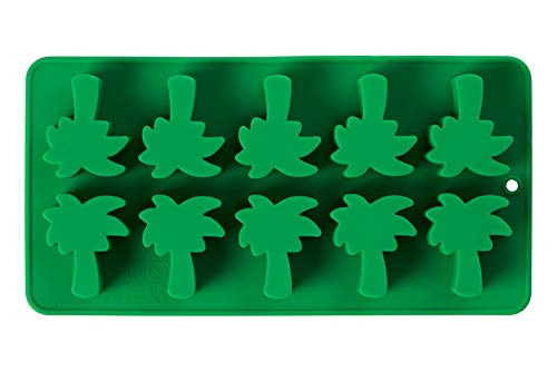 Premier Housewares Mimo 10 Ice Cube Tray, Palm Tree, Green Silicone von Premier