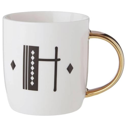 Premier Housewares Mimo Diamond Deco H Letter Monogram Mug von Premier