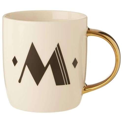 Premier Housewares Mimo Diamond Deco M Letter Monogram Mug von Premier