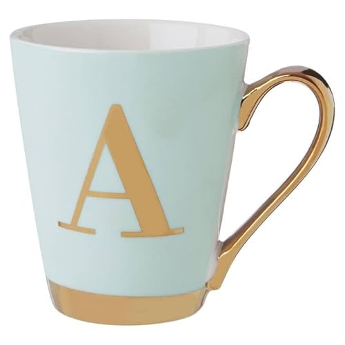 Premier Housewares Mimo Green Frosted Deco A Letter Monogram Mug von Premier