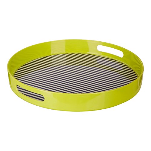 Premier Housewares Mimo Streifen Tablett, Melamin, mit Griffen von Premier