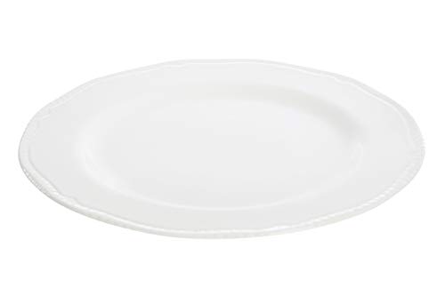 Premier Housewares Platte, großes geprägtes Weiß von Premier