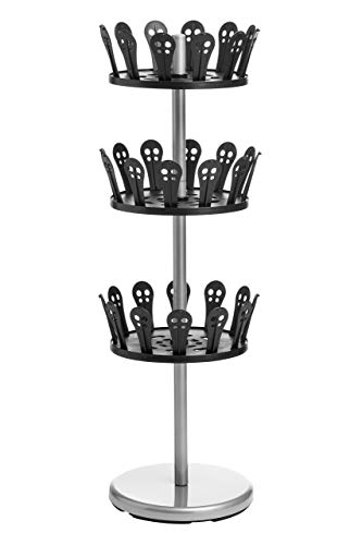 Premier Housewares Revolving 3-Tier Shoe Stand - Black by Premier Housewares von Premier