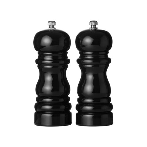 Premier Housewares Salz- und Pfeffermühlen-Set, 14,2 cm, hochglänzend schwarz Premier Housewares Salz- und Pfeffermühlen-Set, 14,2 cm, hochglänzend schwarz von Premier Housewares