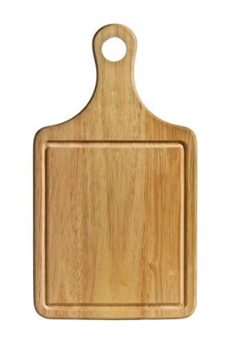 Premier Housewares Schneidebrett, Kautschukholz, mit Griff und Saftrille, 36 x 20 x 1,5 cm Premier Housewares Schneidebrett, Kautschukholz, mit Griff und Saftrille, 36 x 20 x 1,5 cm von Premier
