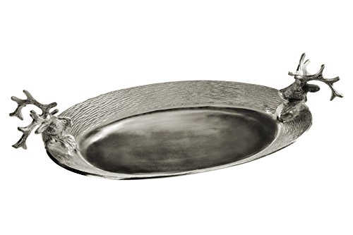 Premier Housewares Serviertablett, Nickel, Silver, 25 Centimeters cm von Premier