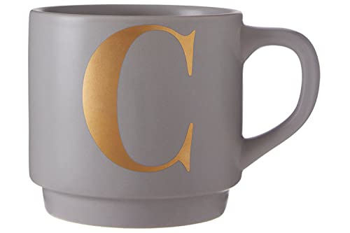 Premier Housewares Signet Grey C Letter Mug von Premier