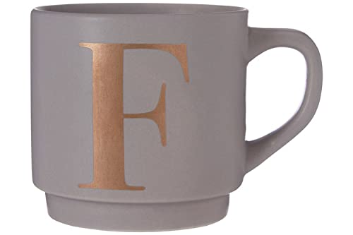 Premier Housewares Signet Grey F Letter Mug von Premier