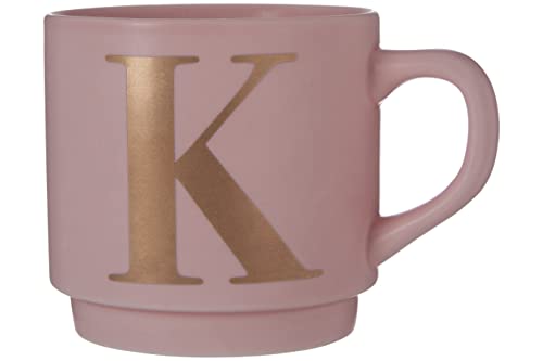 Premier Housewares Signet Pink K Letter Mug von Premier