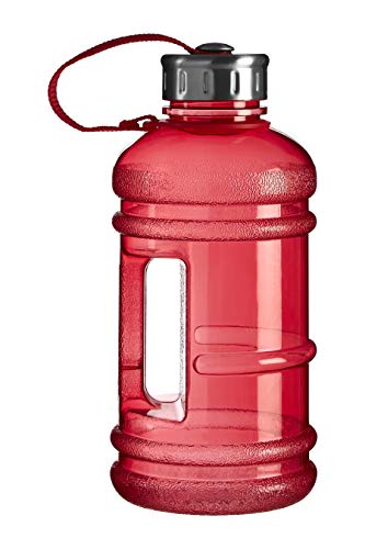 Premier Housewares Sport-TrinkFlasche, 1000 ml, rot, PETG-Kunststoff, Edelstahl, Einheitsgröße, 10x10x21 von Premier