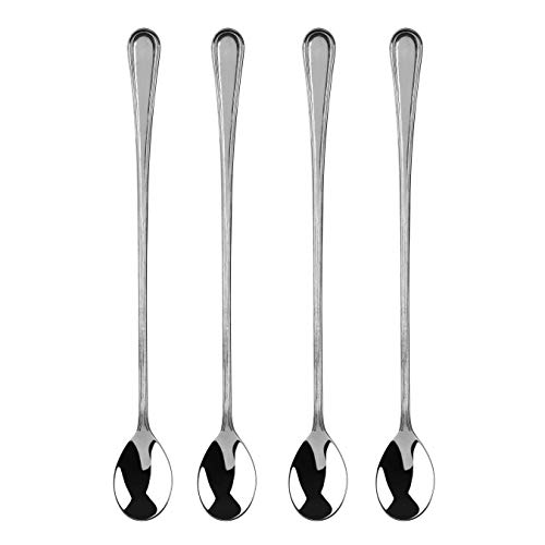 Premier Housewares Sundae und Latte Löffel-Set von 4, Rostfreier Stahl, Silber, 3x7x25 von Premier