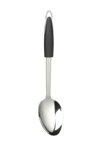Premier Housewares Tenzo Servierlöffel aus Edelstahl mit schwarzem Griff 34x7x3 cm, ABS-Kunststoff, 7x34x5 von Premier