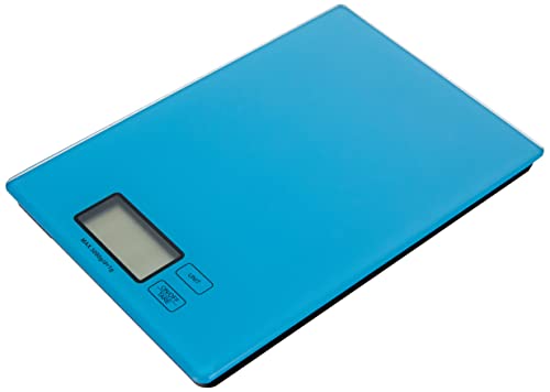 Premier Housewares Zing Kitchen Scale, Blue Glass, Electronic 5kg von Premier