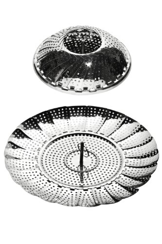 Premier Housewares zusammenfaltbarer Dampfgarer, 28 cm, Edelstahl, Silber, 28x28x7 von Premier